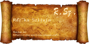 Róka Szilvia névjegykártya